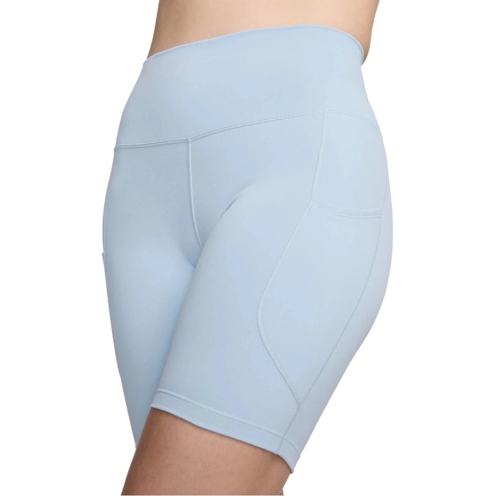 Nike One Women's High-Waisted Reflective 8" Biker Shorts w/ Pockets | S | *NWT